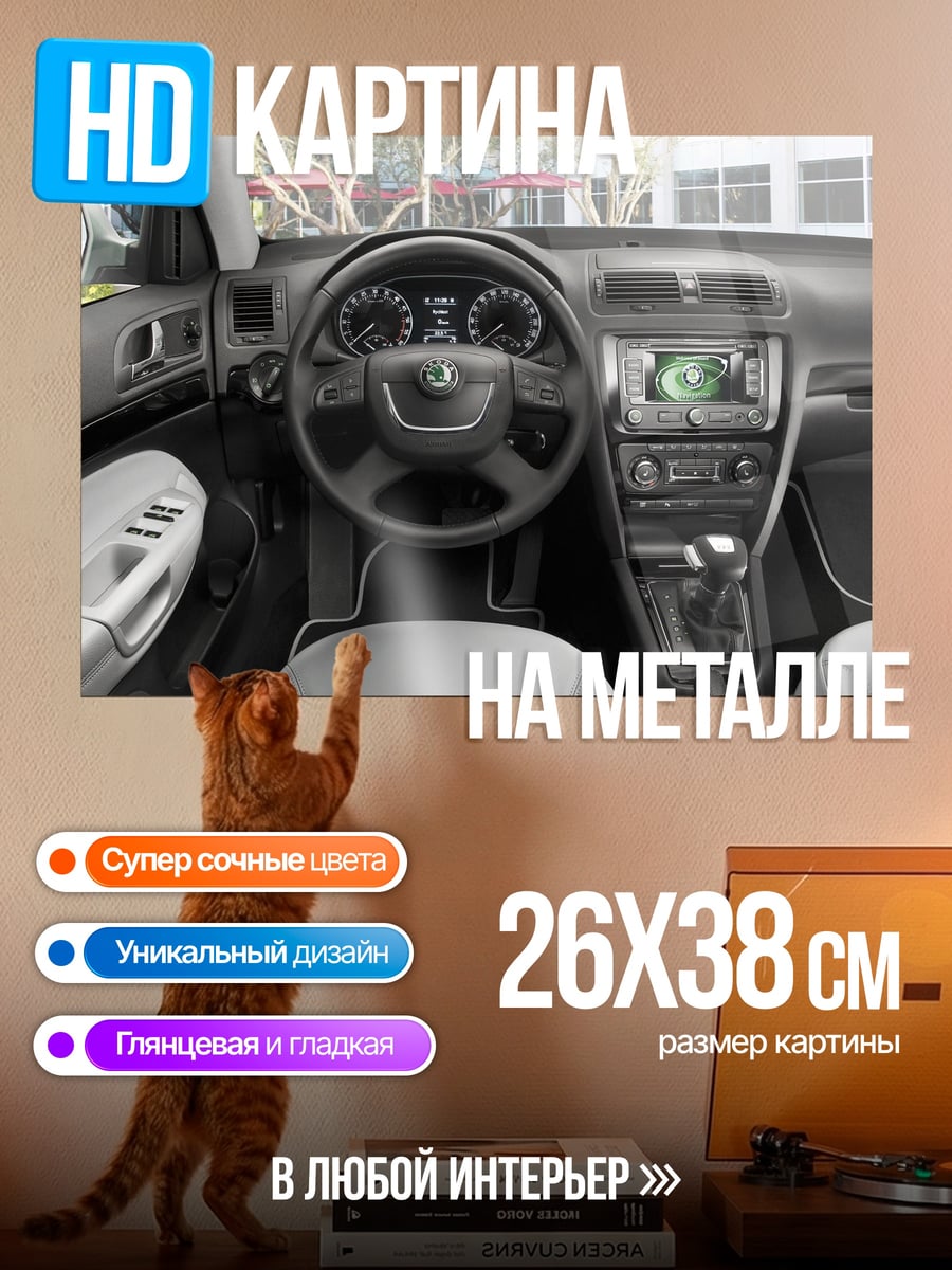 Картина на металле Салон автомобиля