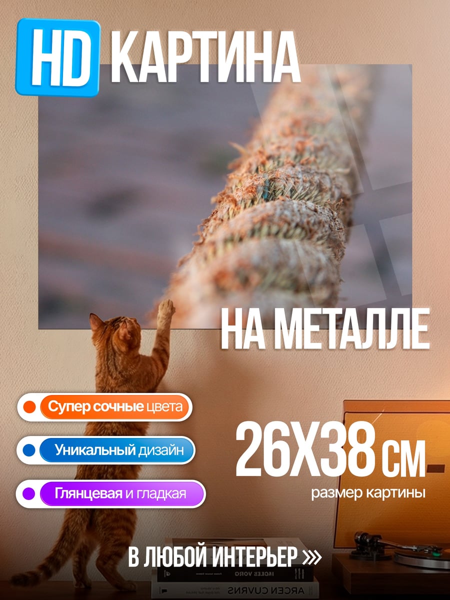 Картина на металле Крупный план веревки