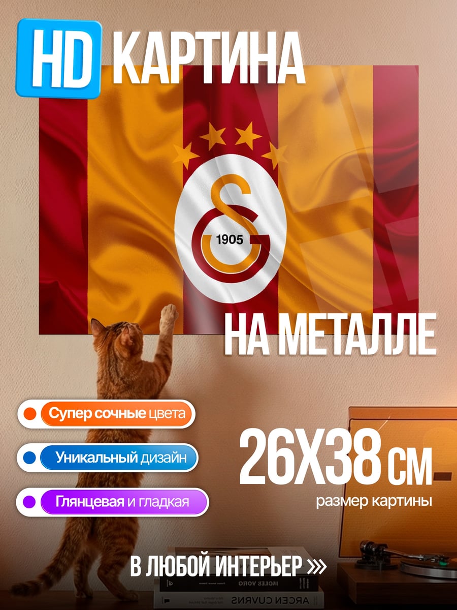 Картина на металле Флаг Галатасарай