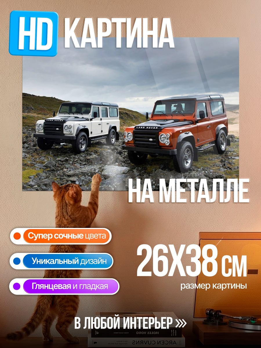 Картина на металле Внедорожники на камнях