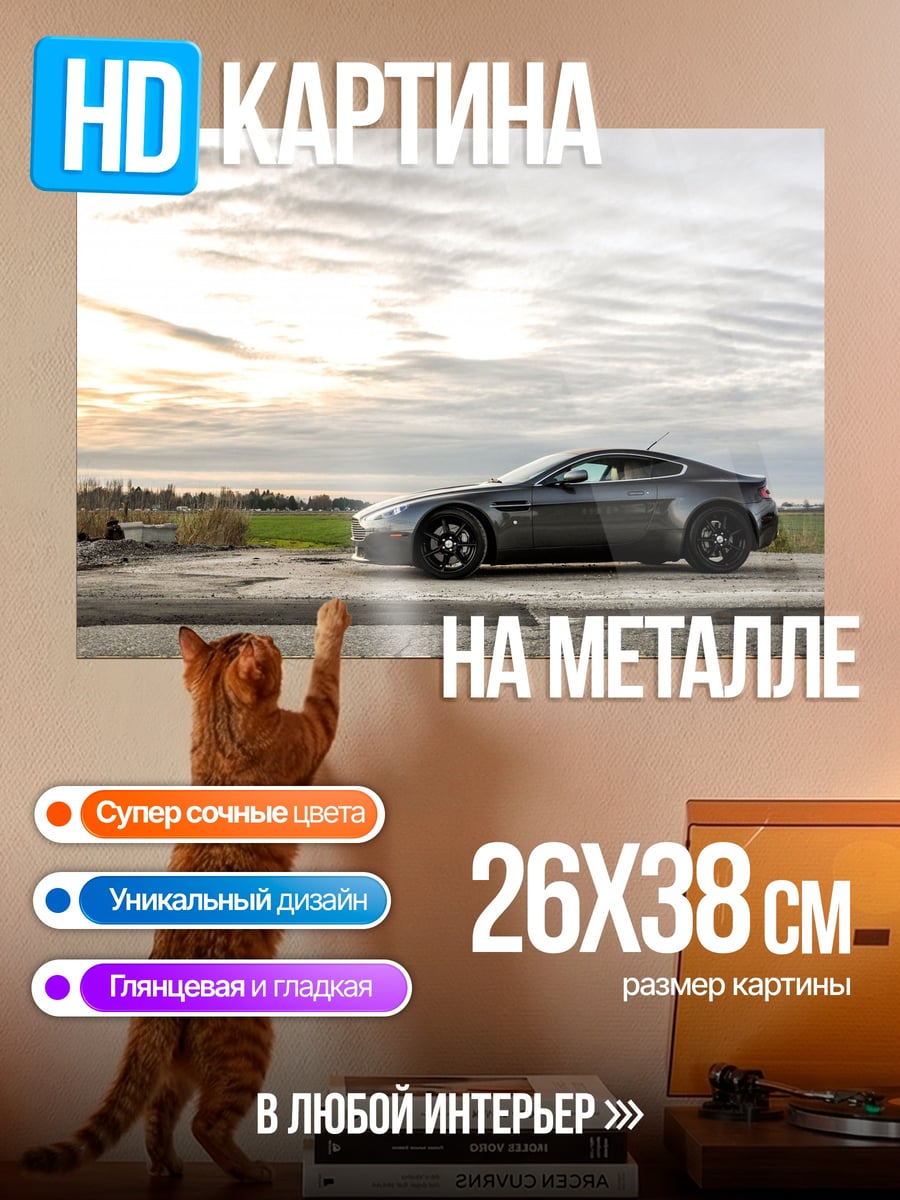Картина на металле Спортивный автомобиль