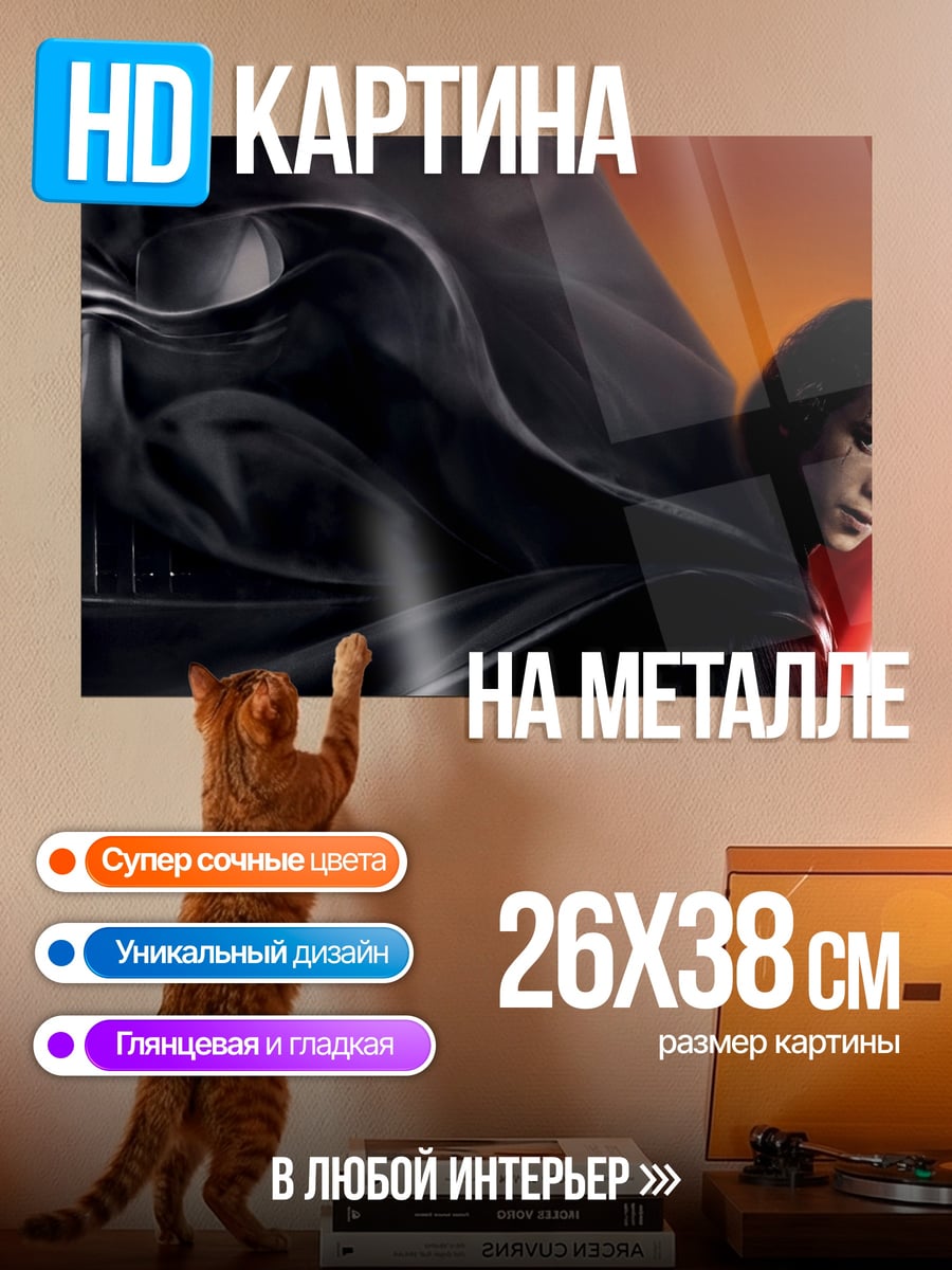 Картина на металле Дарт Вейдер и Кайло Рен