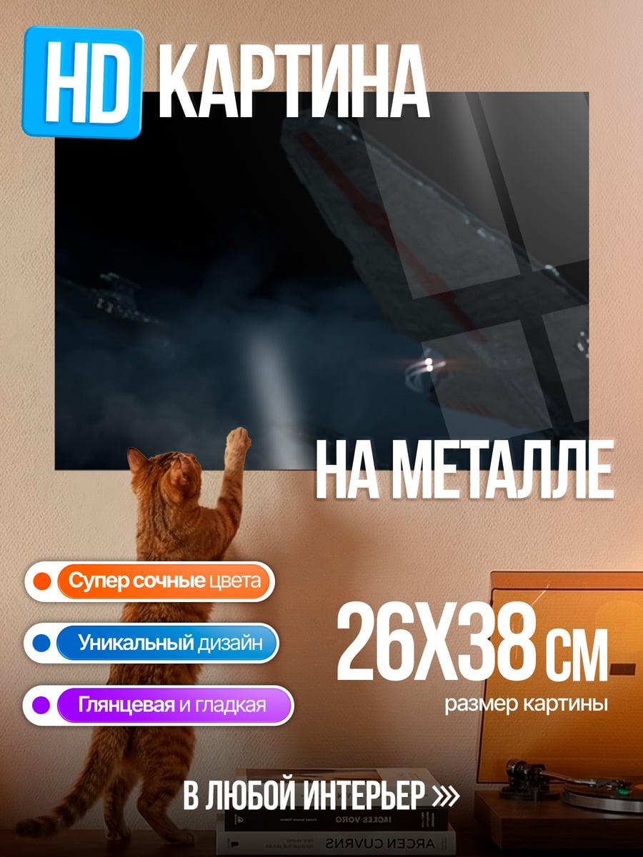 Картина на металле Космический корабль