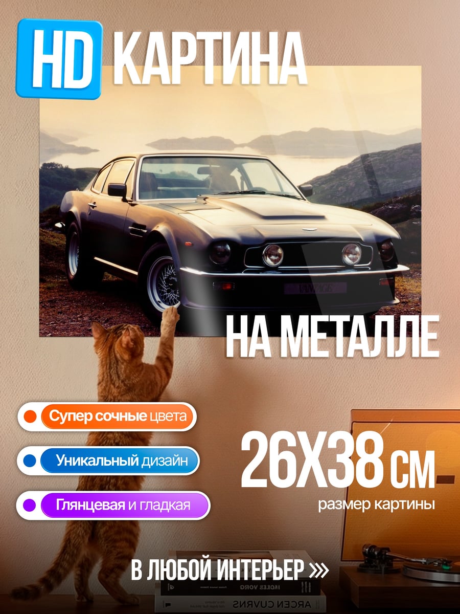 Картина на металле классический спорткар