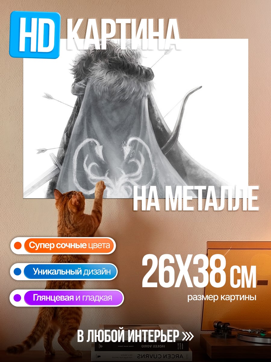 Картина на металле снежная воительница