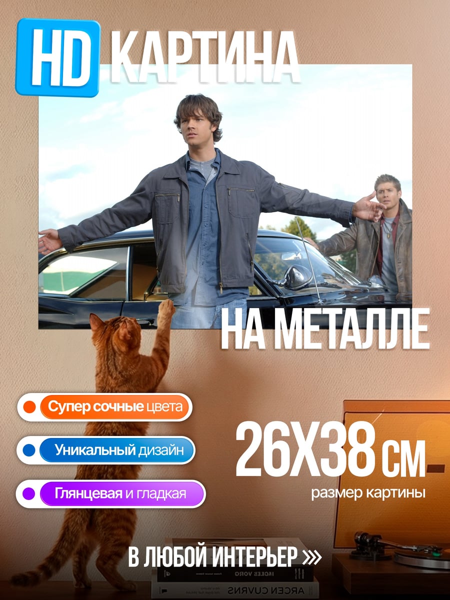 Картина на металле Братья Винчестер