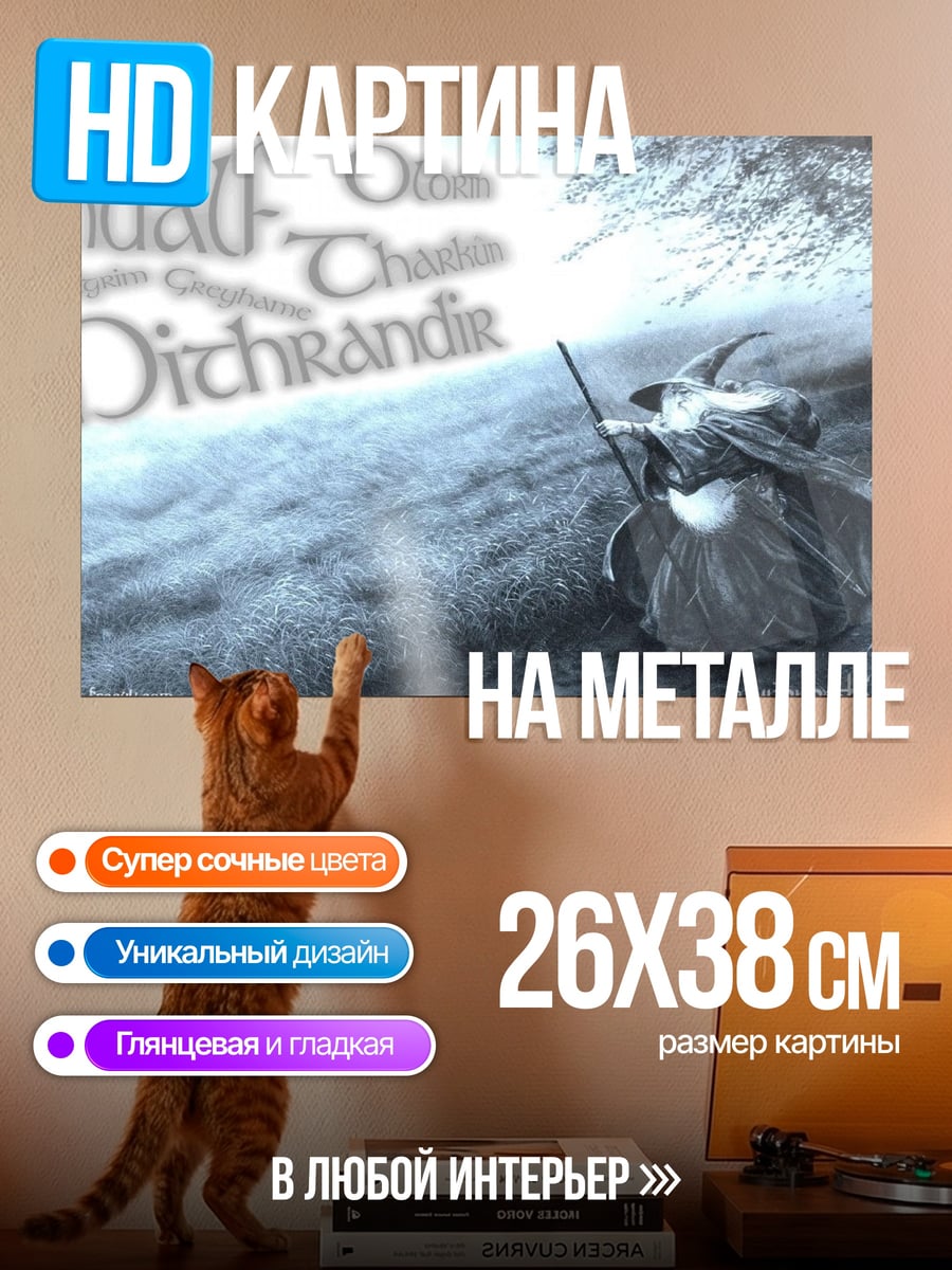 Картина на металле Гэндальф Серый странник