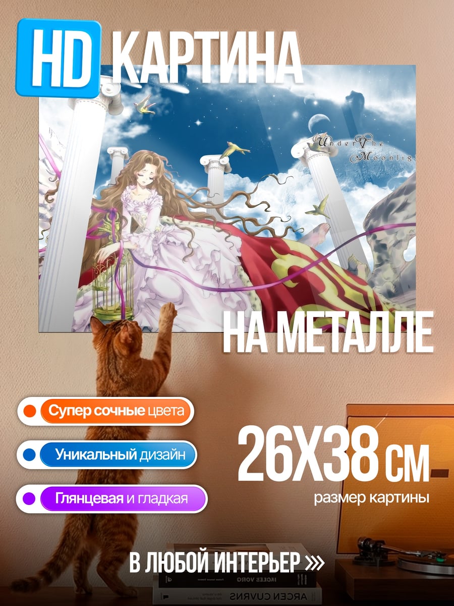 Картина на металле Аниме принцесса