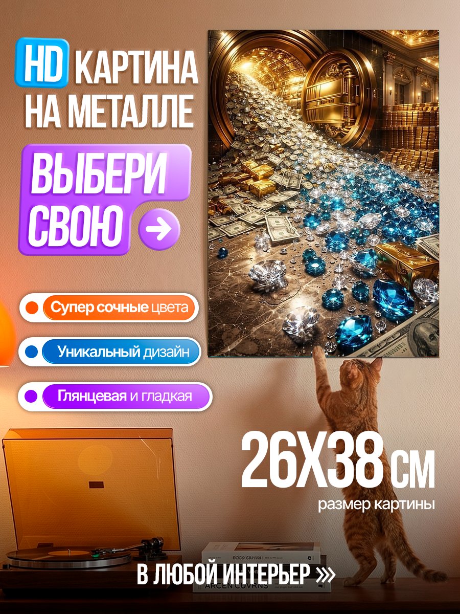 Картина на металле Хранилище богатств