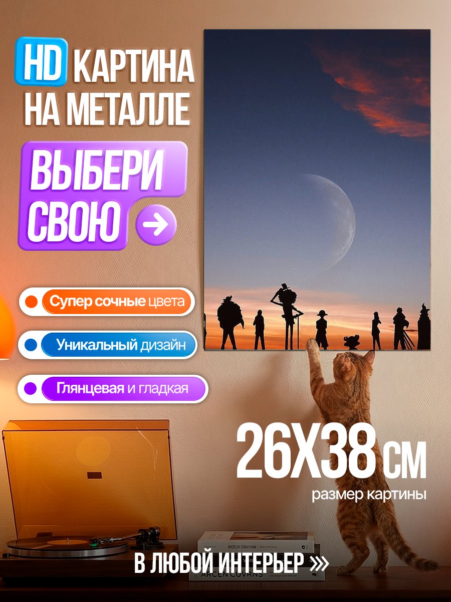 Картина на металле Команда One Piece
