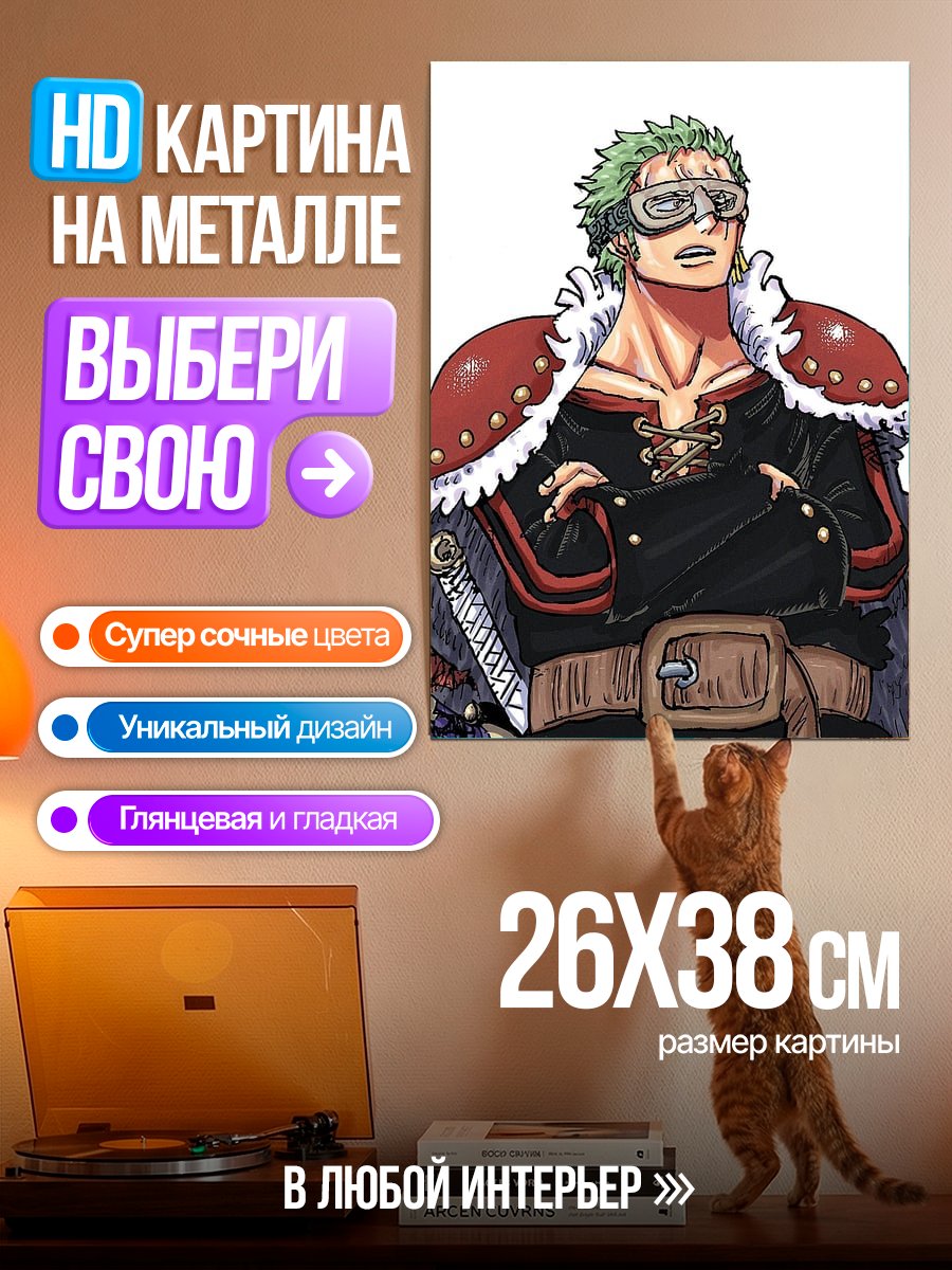 Картина на металле Зоро
