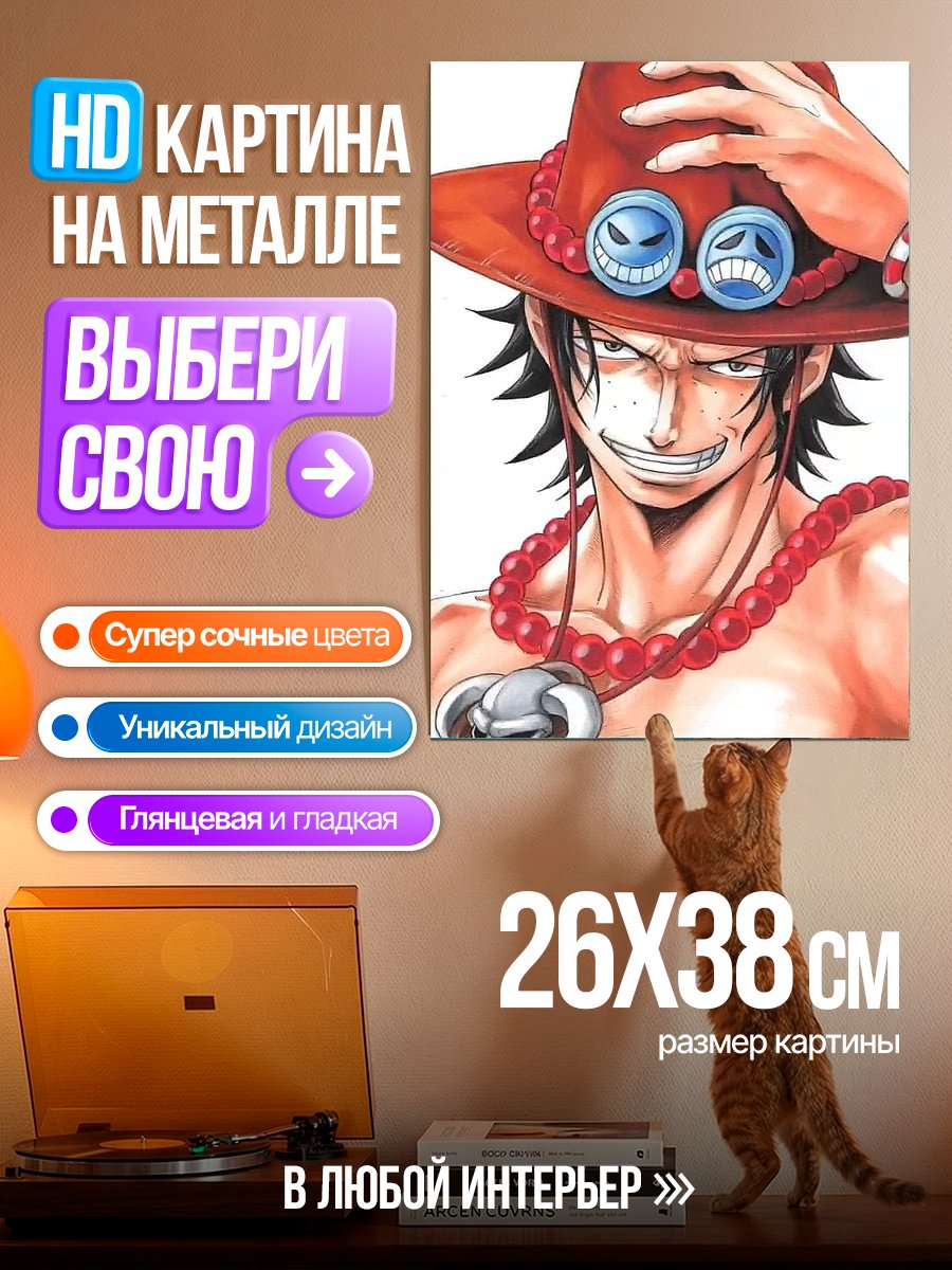 Картина на металле Портрет Портгаса Д. Эйса