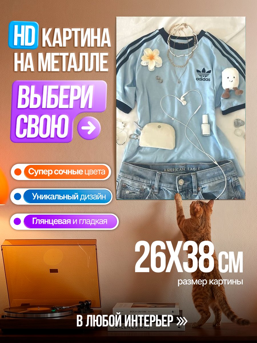 Картина на металле Спортивный стиль Adidas