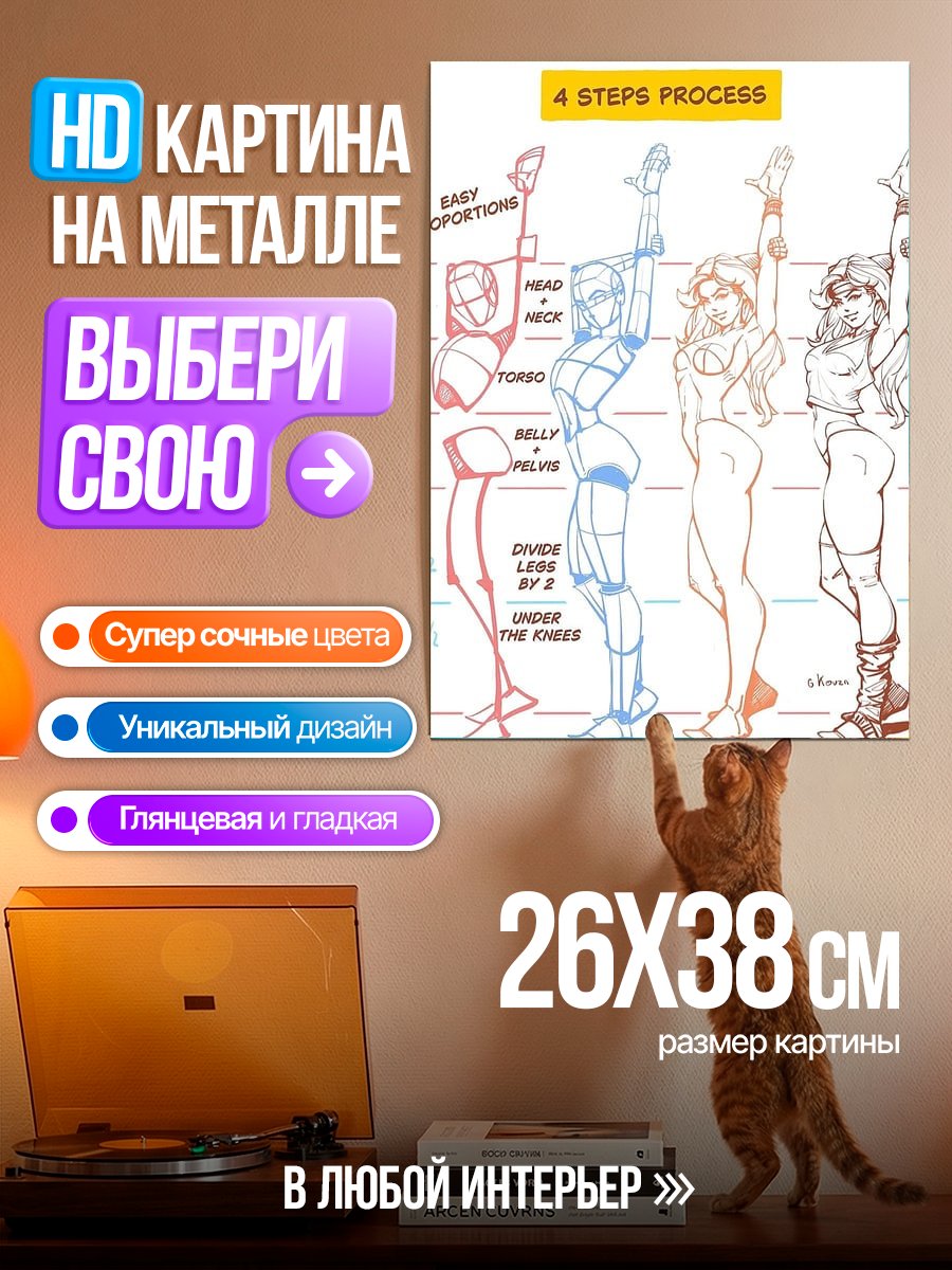 Картина на металле 4 шага процесса рисования