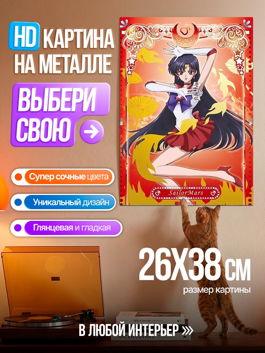 Картина на металле Сейлор Марс