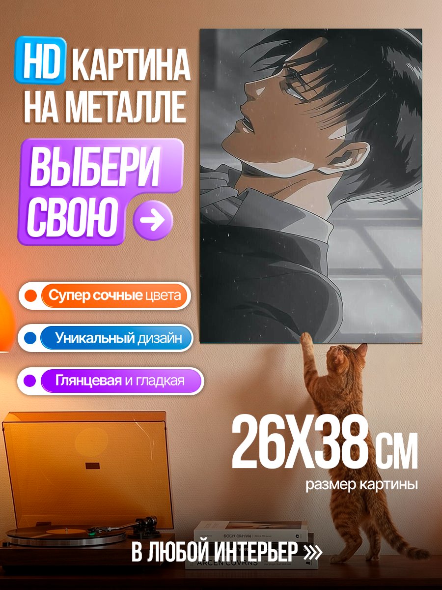 Картина на металле Леви Аккерман Атака Титанов