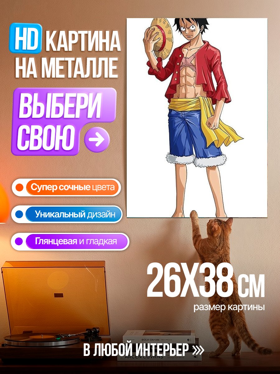 Картина на металле Манга персонаж Луффи