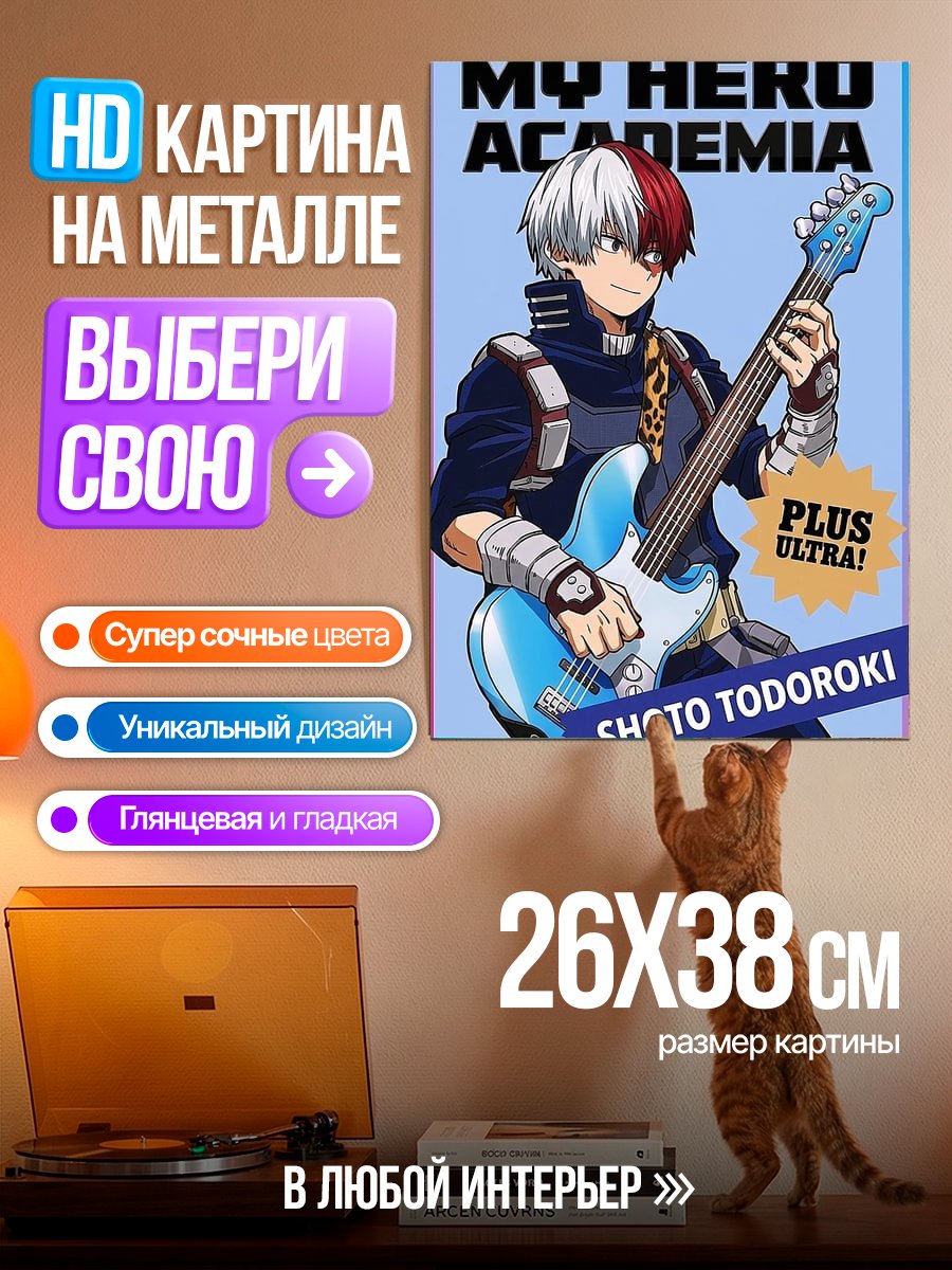 Картина на металле Шото Тодороки Гитарист