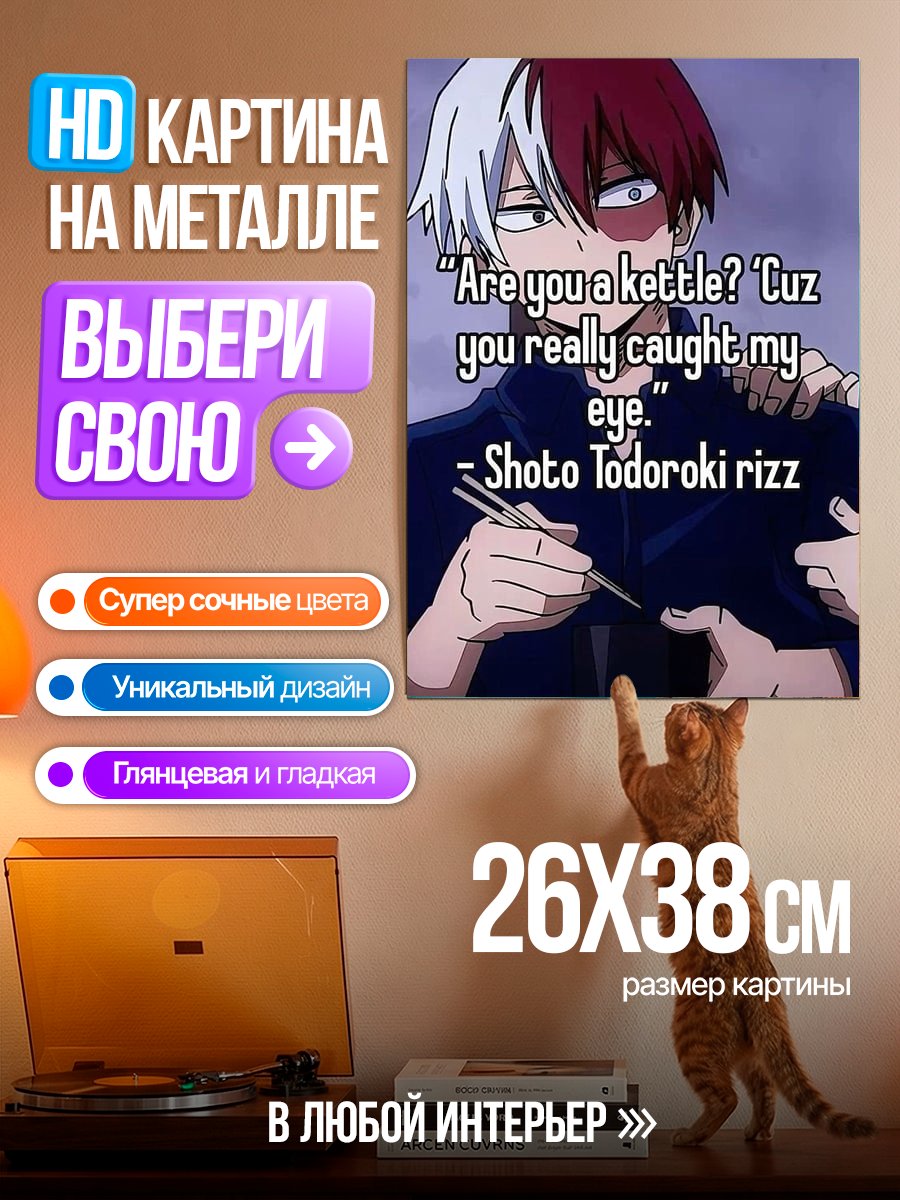Картина на металле Шото Тодороки ризз
