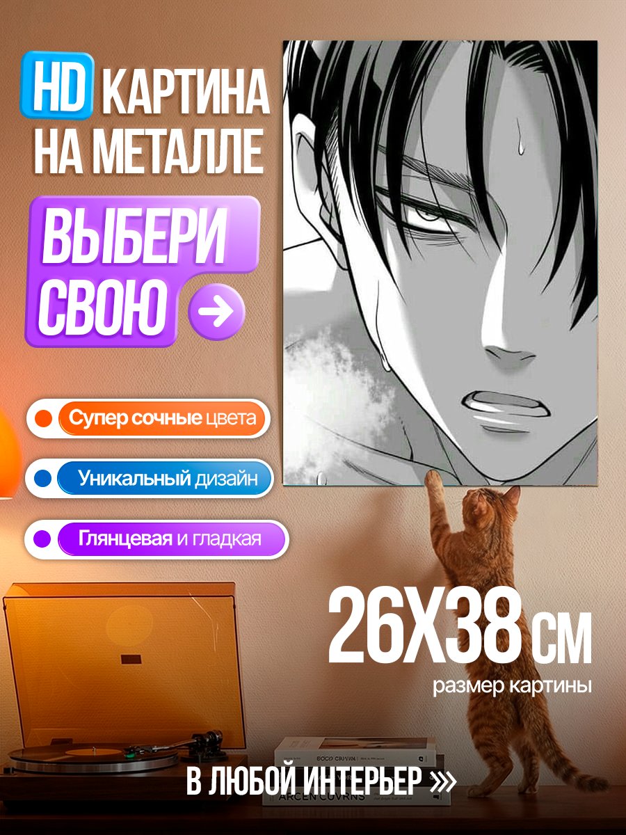 Картина на металле Леви Аккерман Атака Титанов