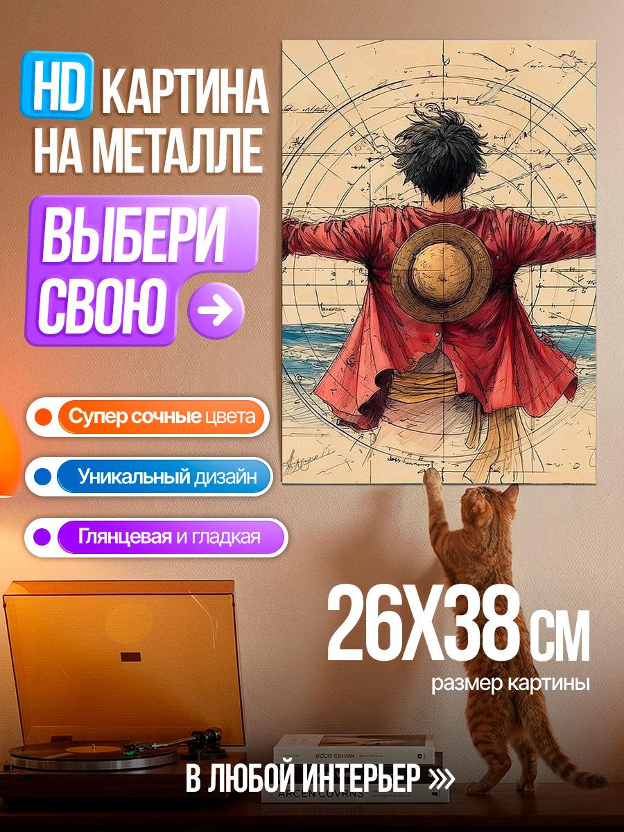 Картина на металле Манки Д. Луффи