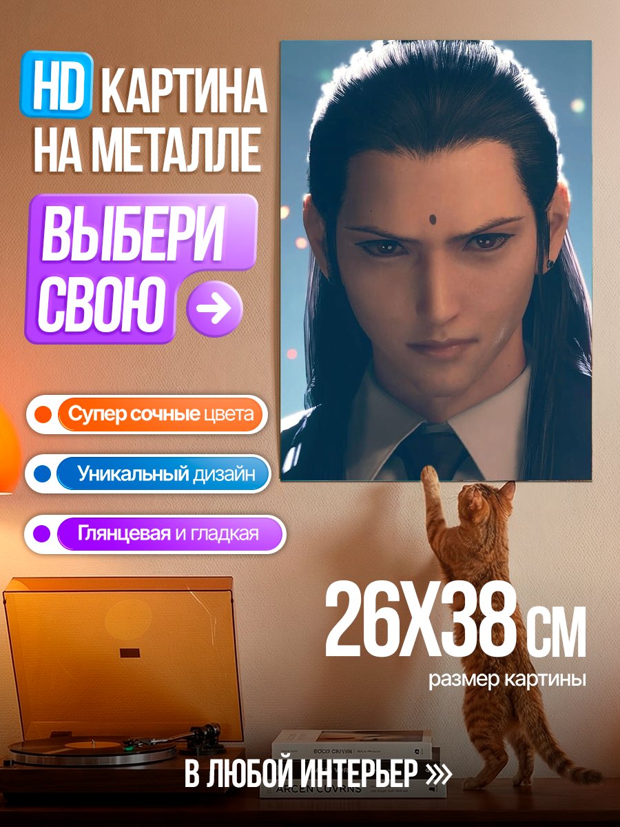 Картина на металле Сефирот из Final Fantasy