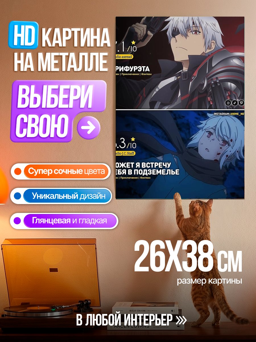 Картина на металле Аниме герои