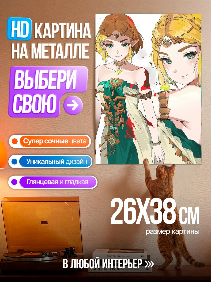 Картина на металле Принцесса Зельда