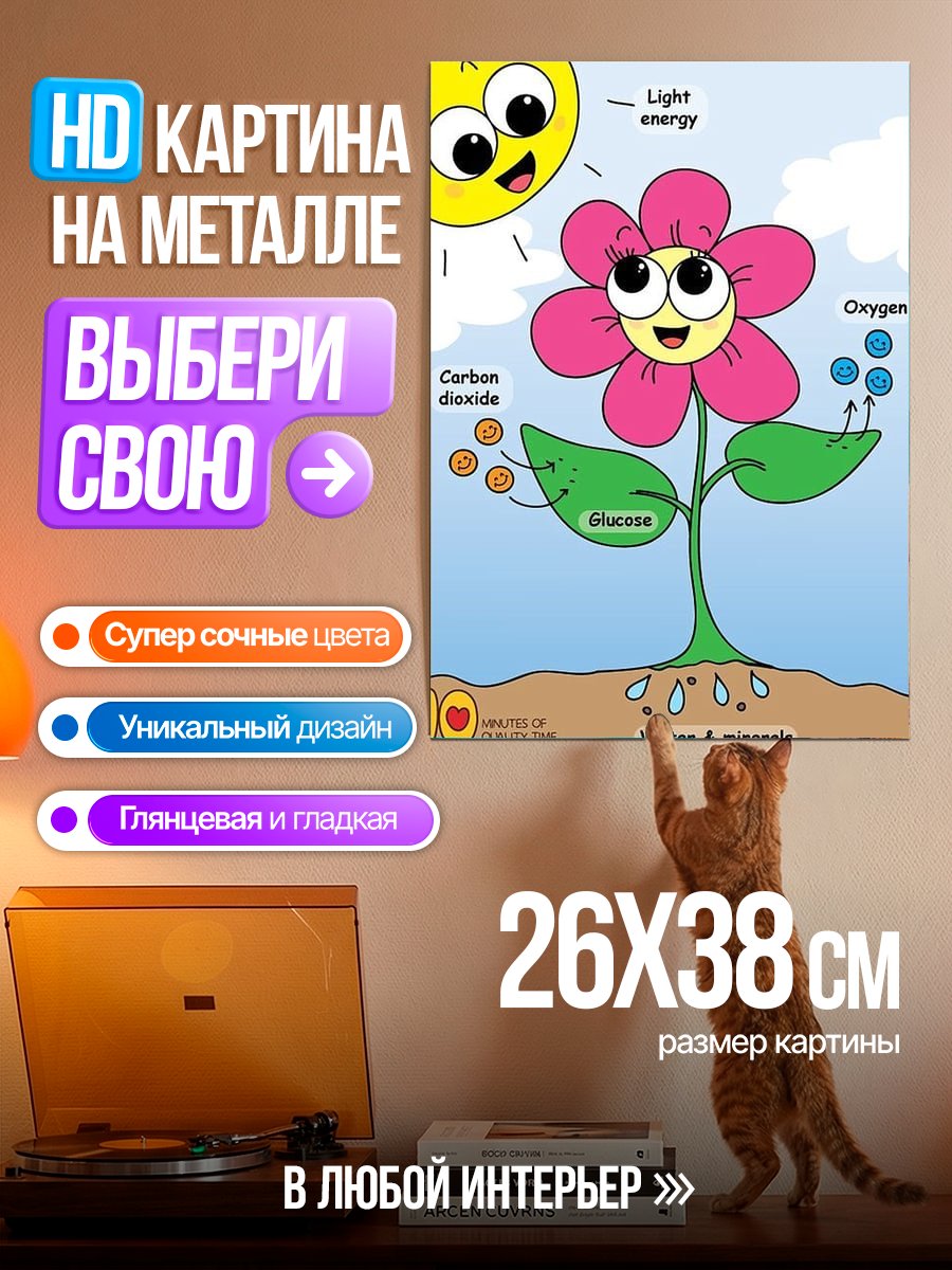 Картина на металле Фотосинтез для детей