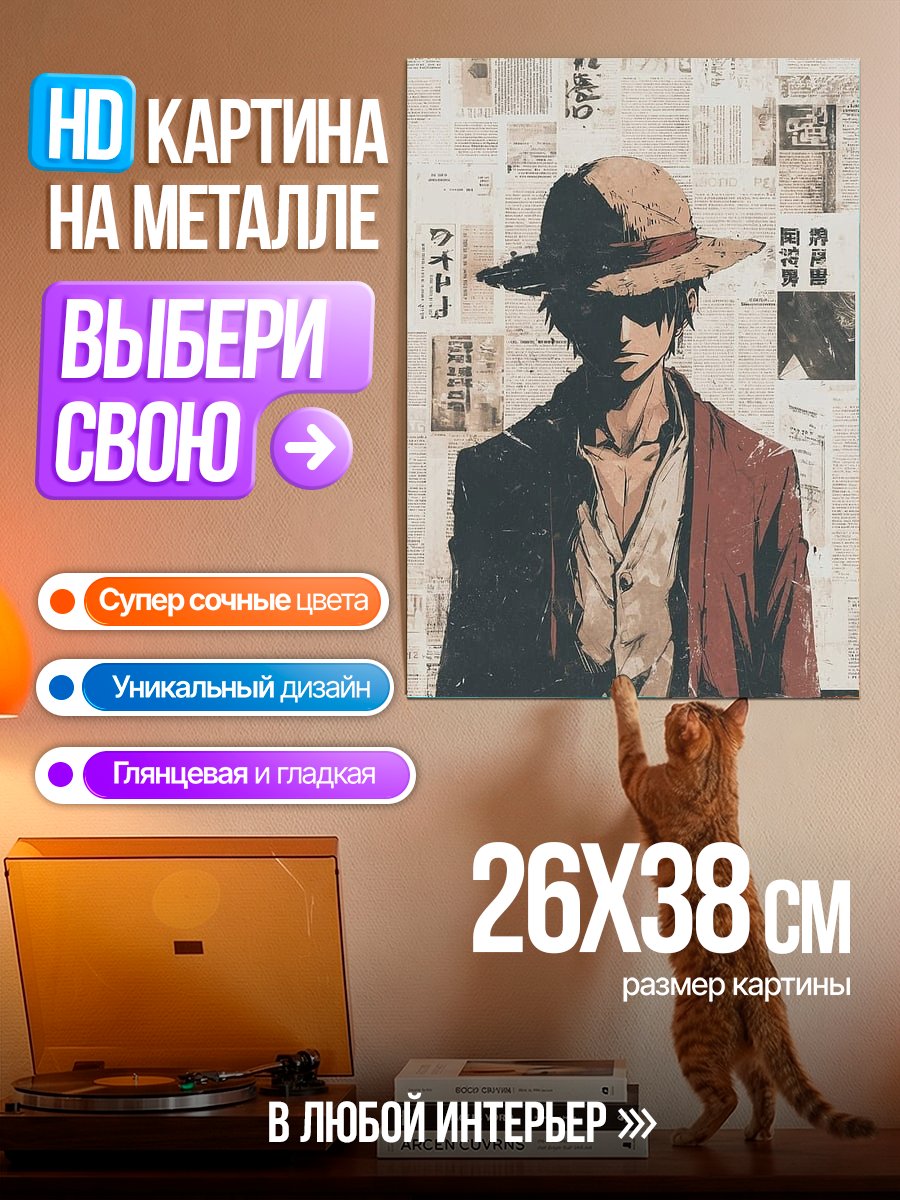 Картина на металле Манки Д Луффи