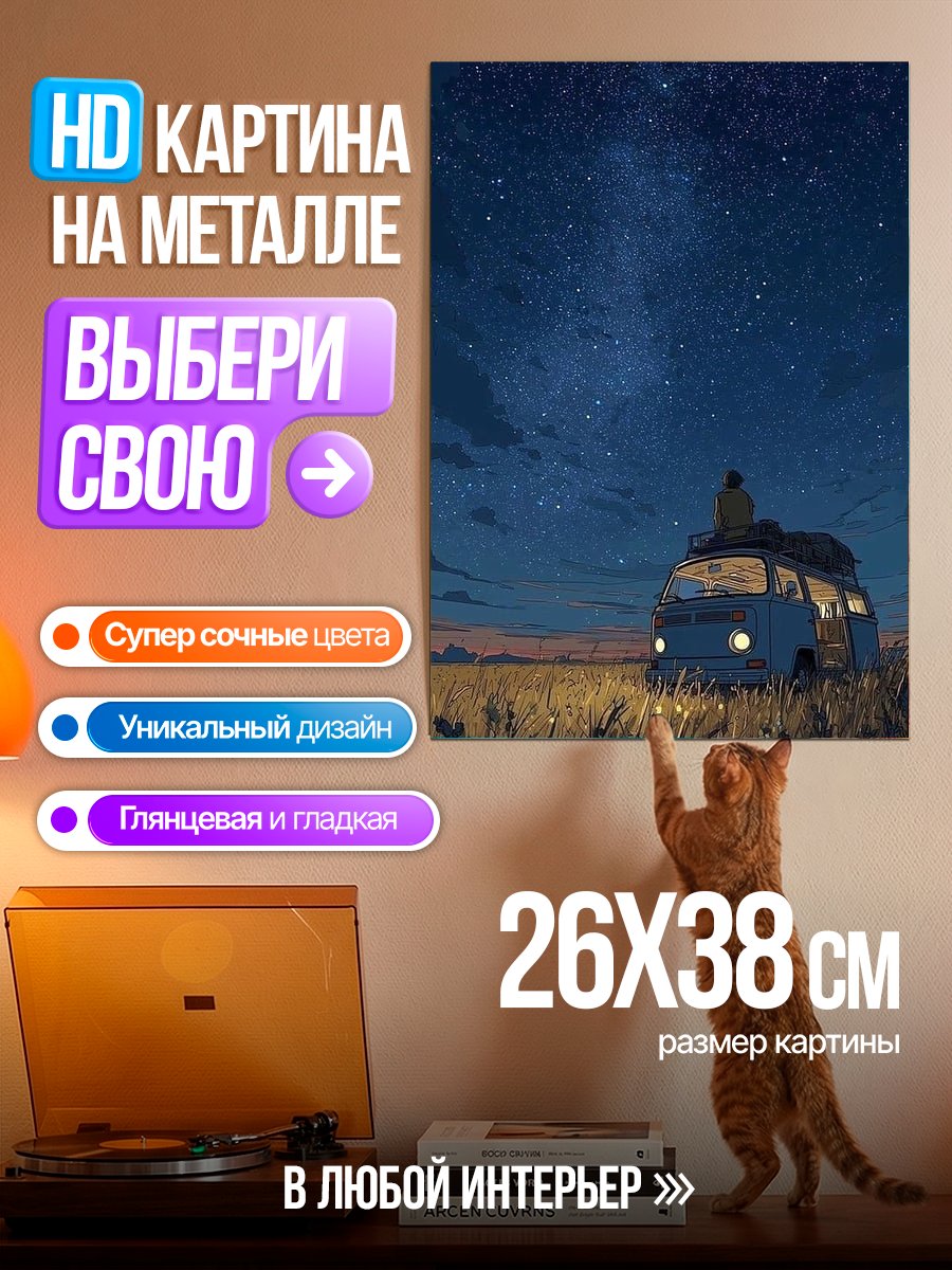 Картина на металле Путешествие под звездами