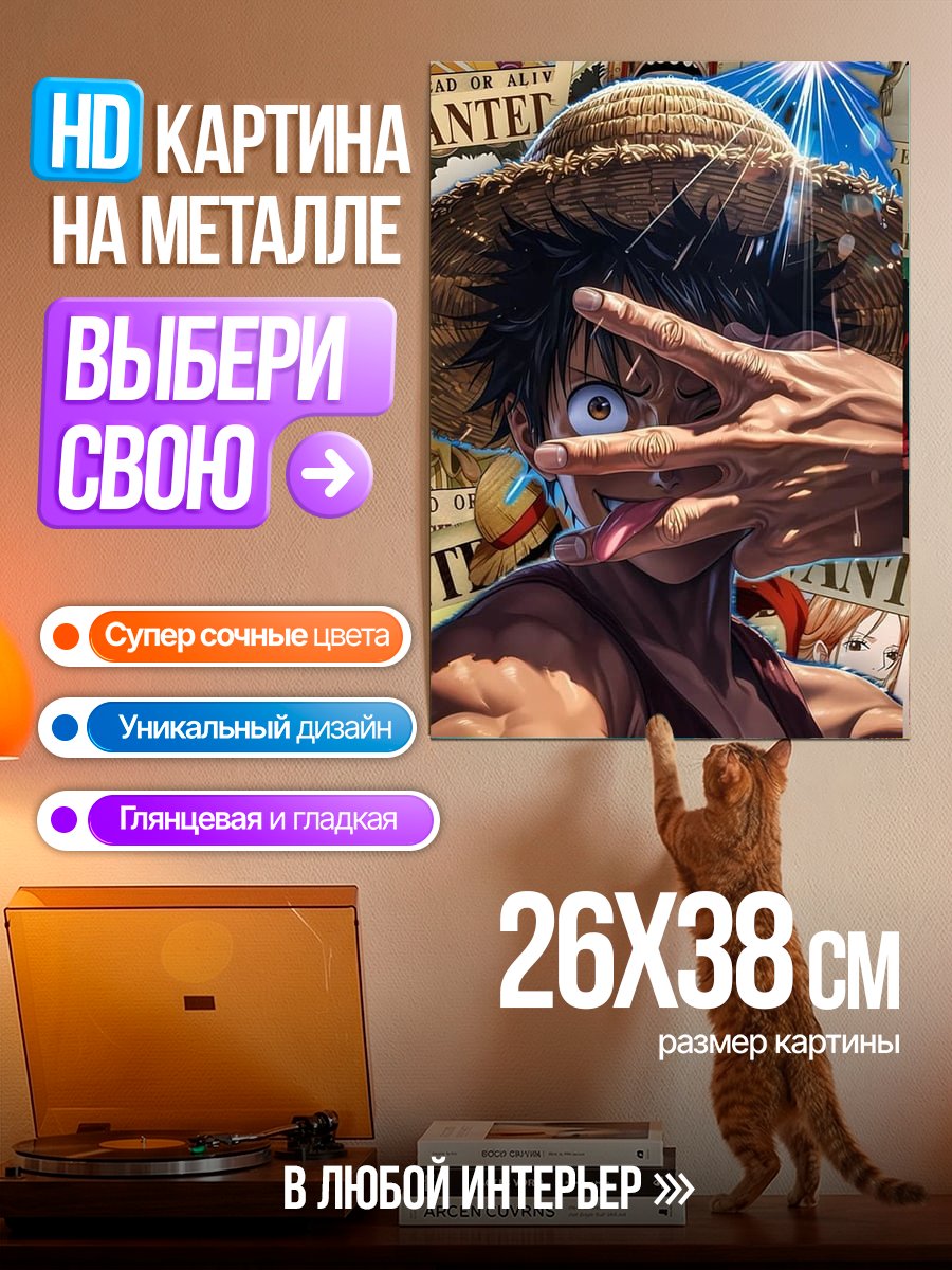 Картина на металле Манки Д Луффи пират