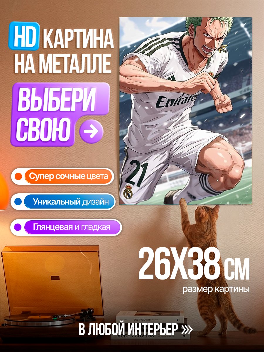 Картина на металле Зоро футболист