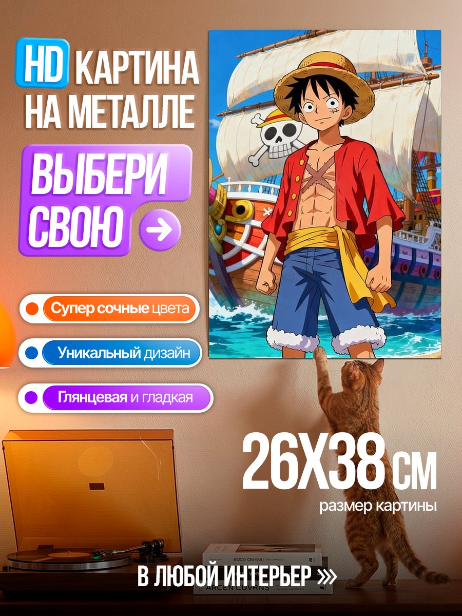 Картина на металле Манки Д. Луффи