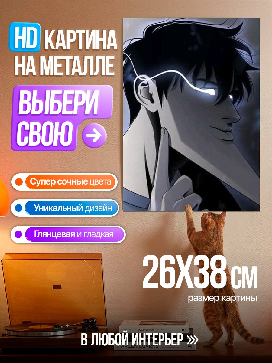 Картина на металле Персонаж Solo Leveling