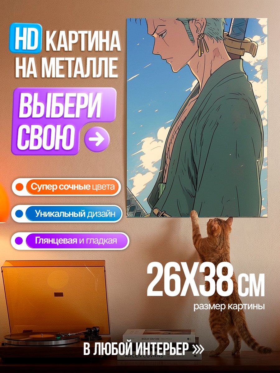 Картина на металле Зоро