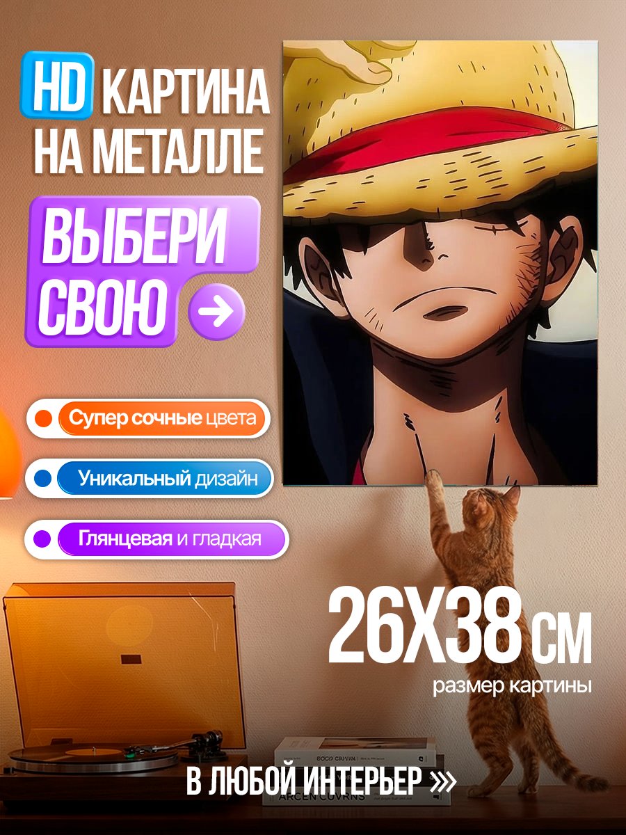 Картина на металле Манга Луффи