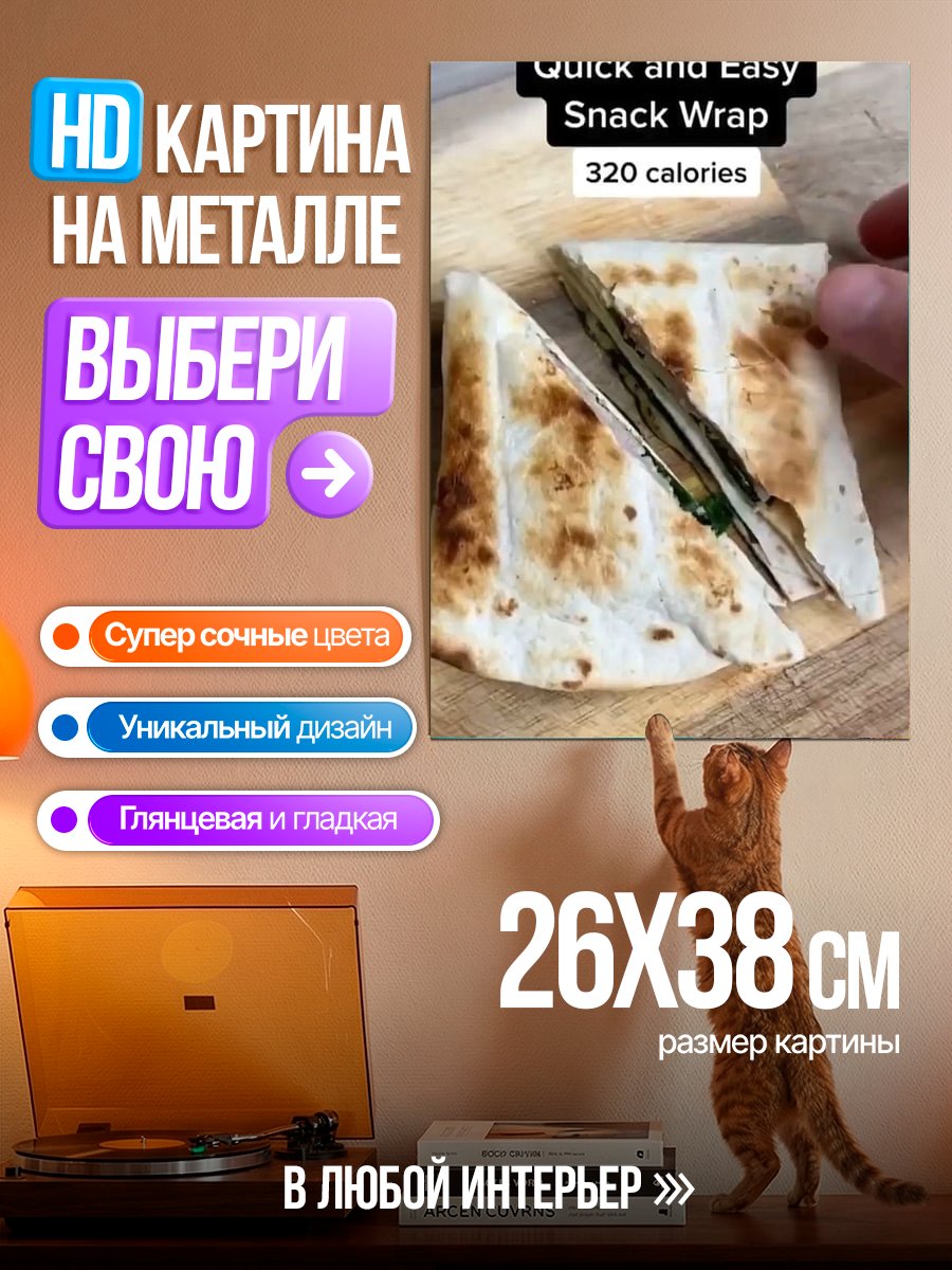 Картина на металле Быстрый снек ролл