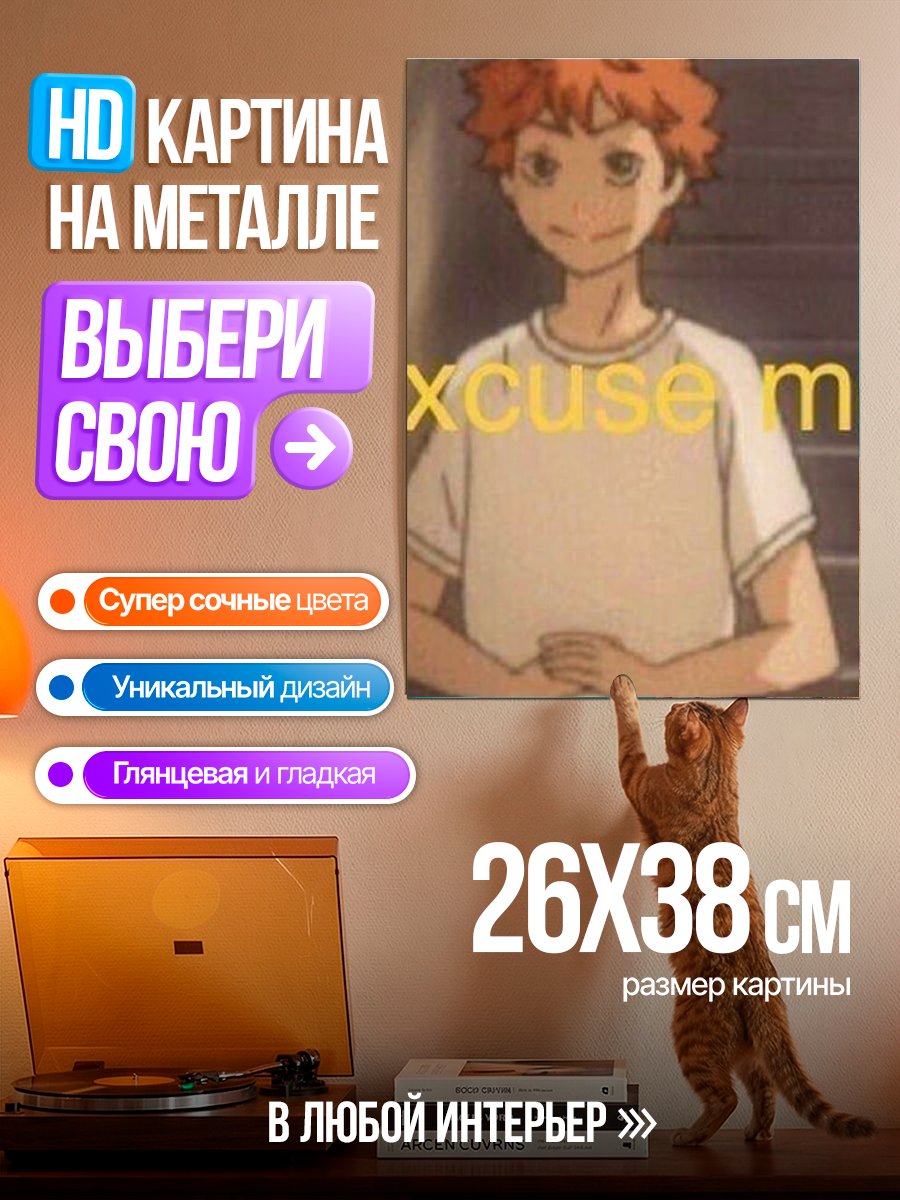 Картина на металле Хината Шоё извини