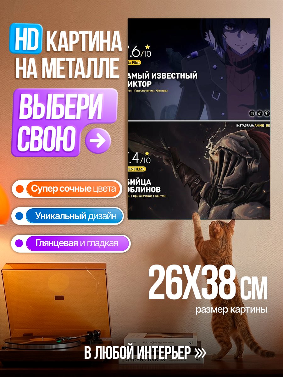 Картина на металле Аниме персонажи рейтинг