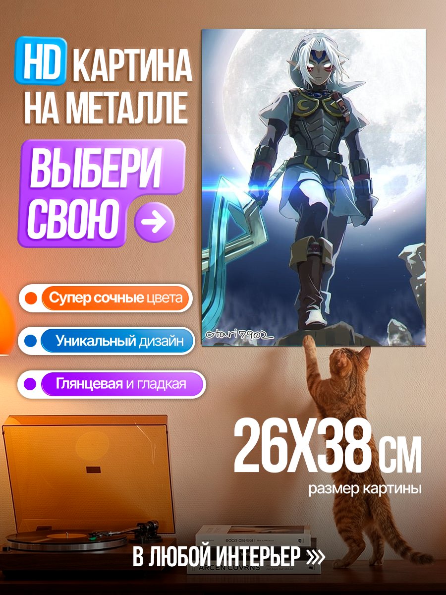 Картина на металле Линк в броне