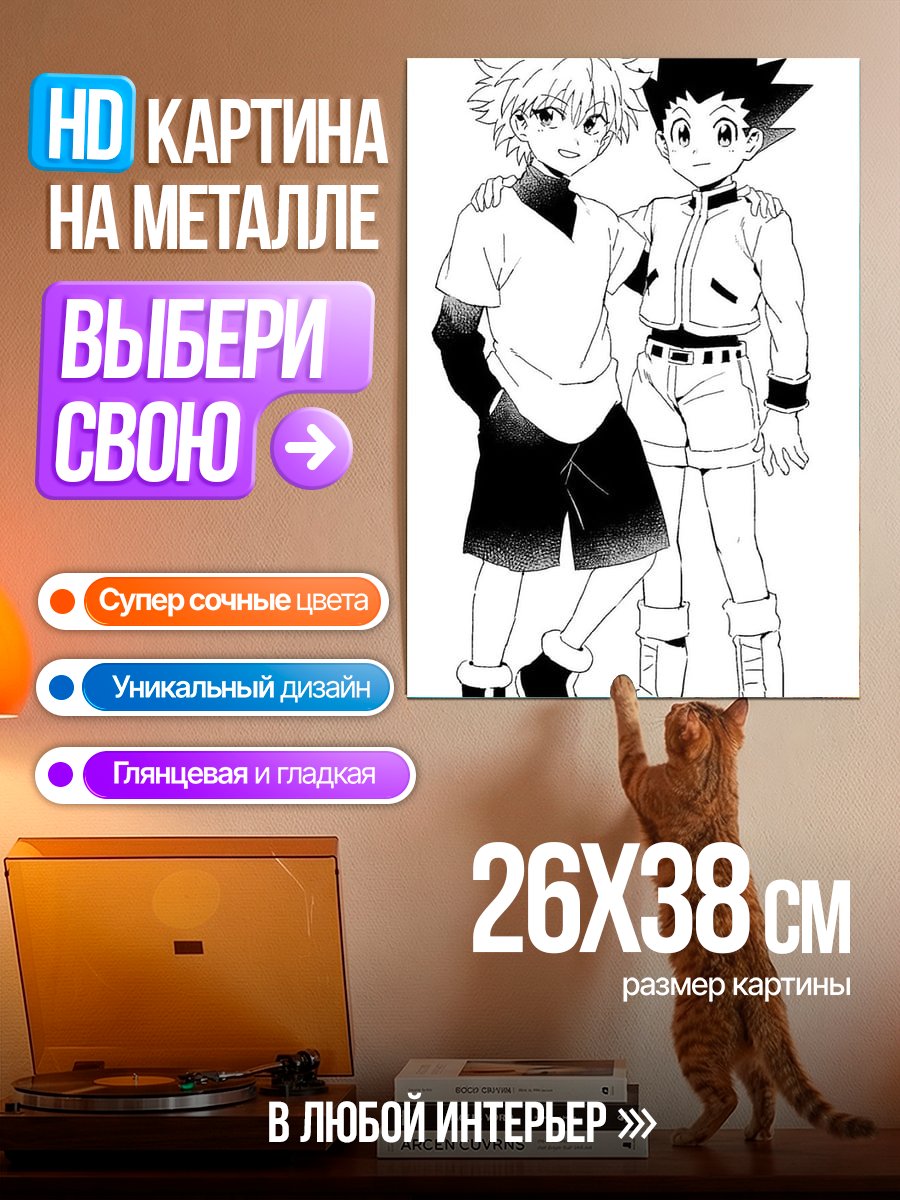 Картина на металле Гон и Киллуа