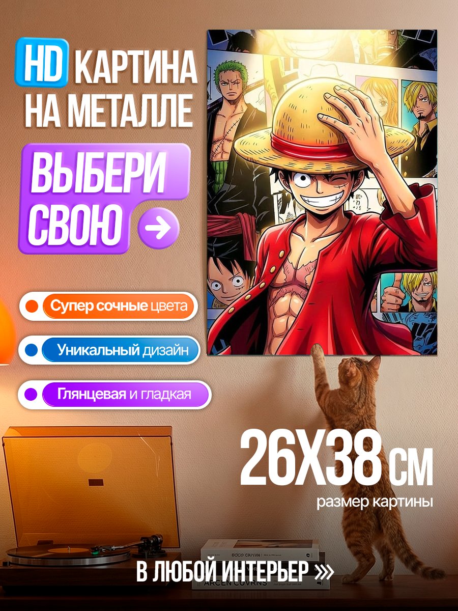 Картина на металле Манки Д. Луффи