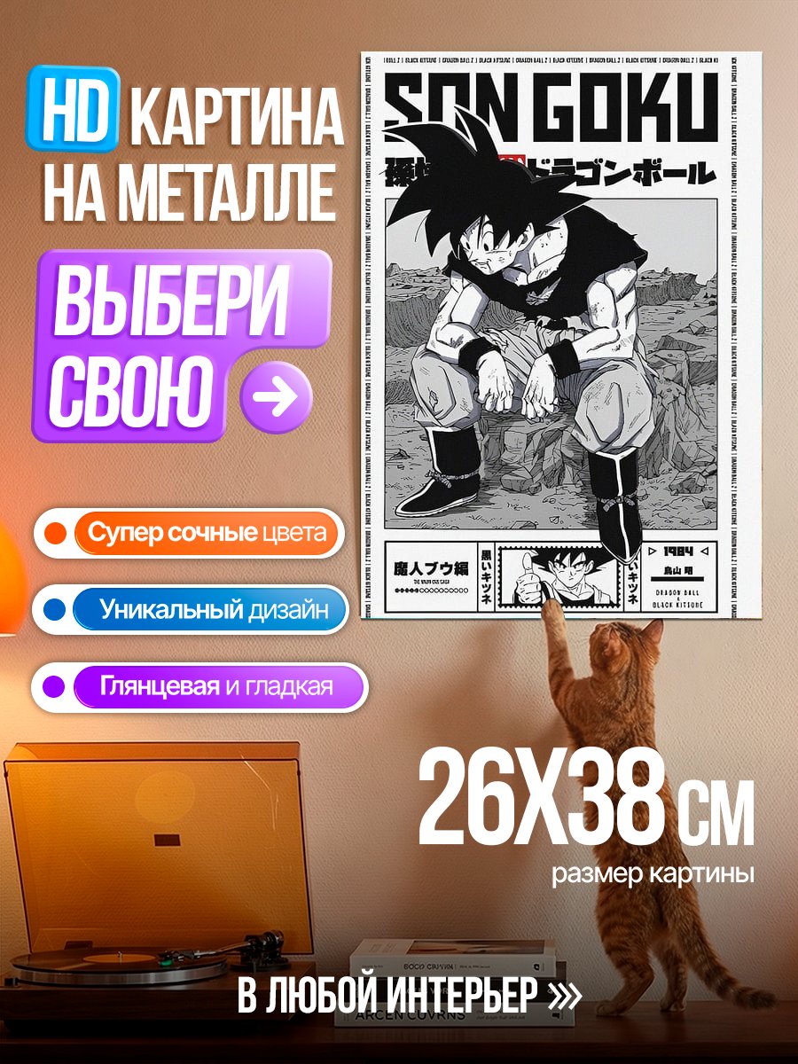 Картина на металле Сон Гоку