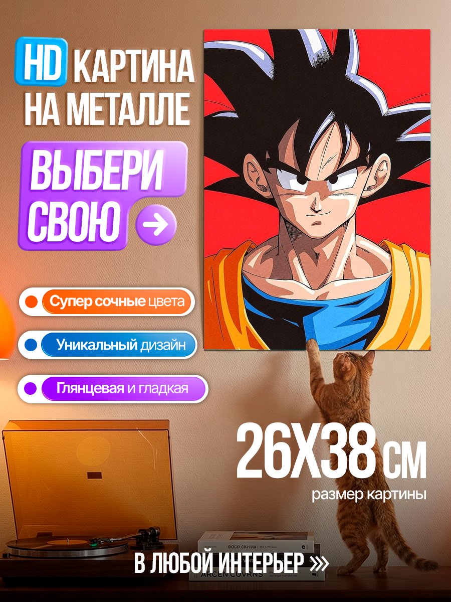 Картина на металле Сон Гоку
