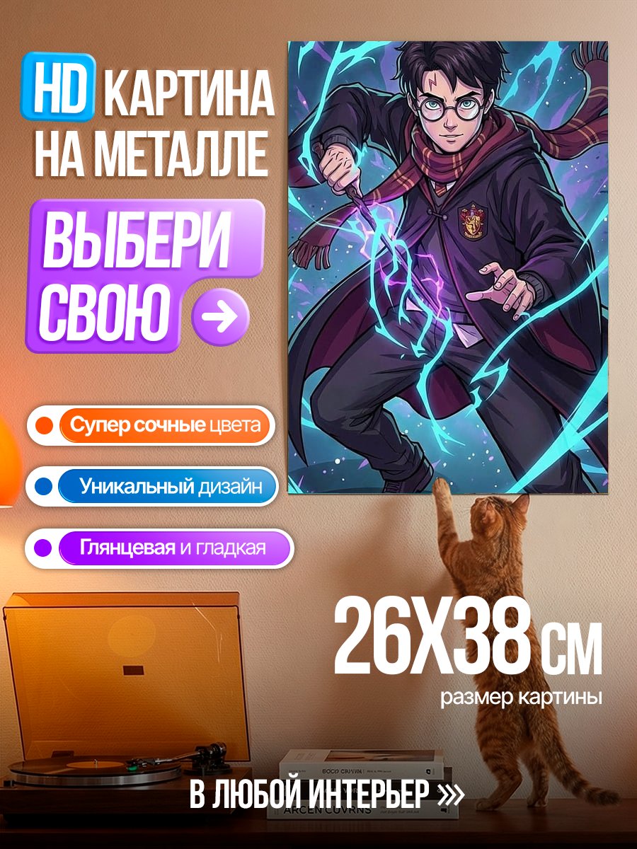 Картина на металле Гарри Поттер магия