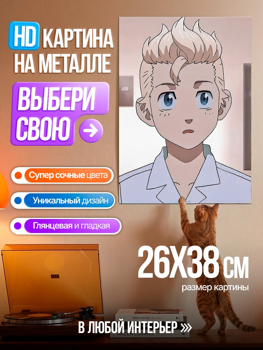 Картина на металле Такемичи Ханагаки из Токийских мстителей