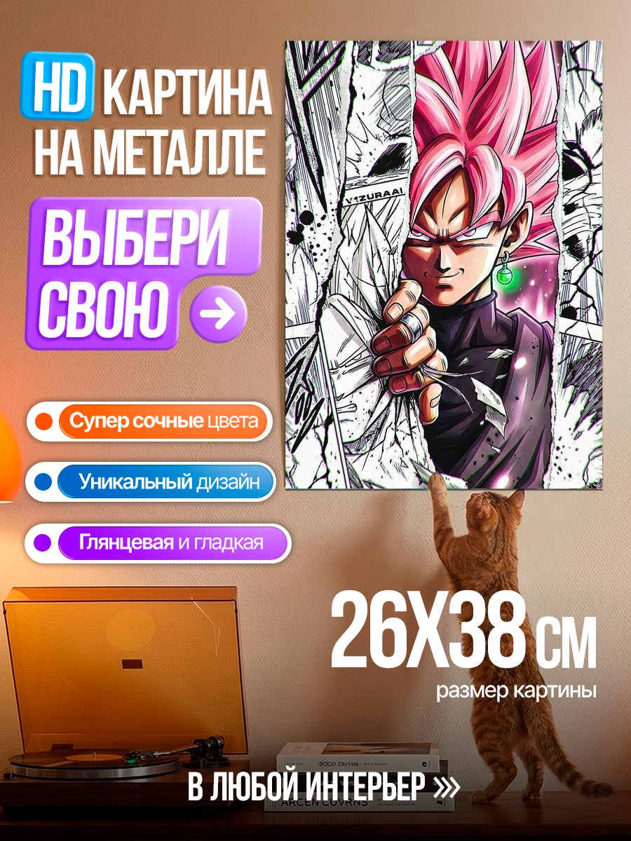 Картина на металле Зероблэк Гоку