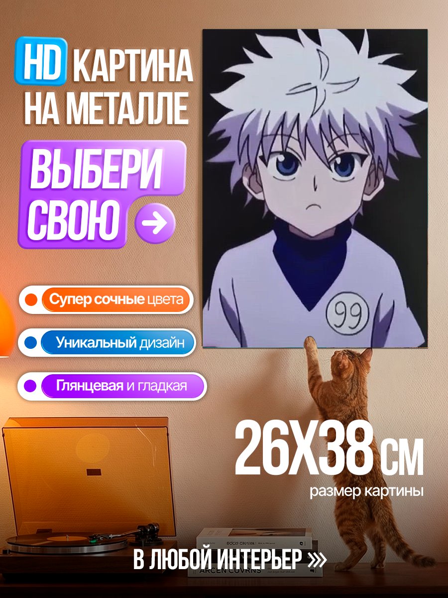 Картина на металле Киллуа Зольдик Hunter x Hunter