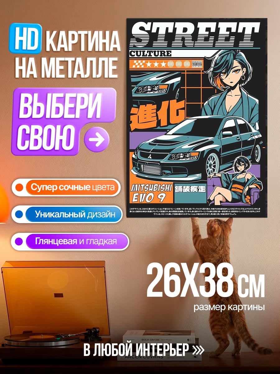 Картина на металле Стрит культура Эво 9